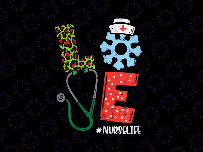 Christmas Nurse PNG, Stethoscope Christmas png, Christmas Nursing PNG, Nurse Appreciation, Love Nurse PNG sublimation Digital Download