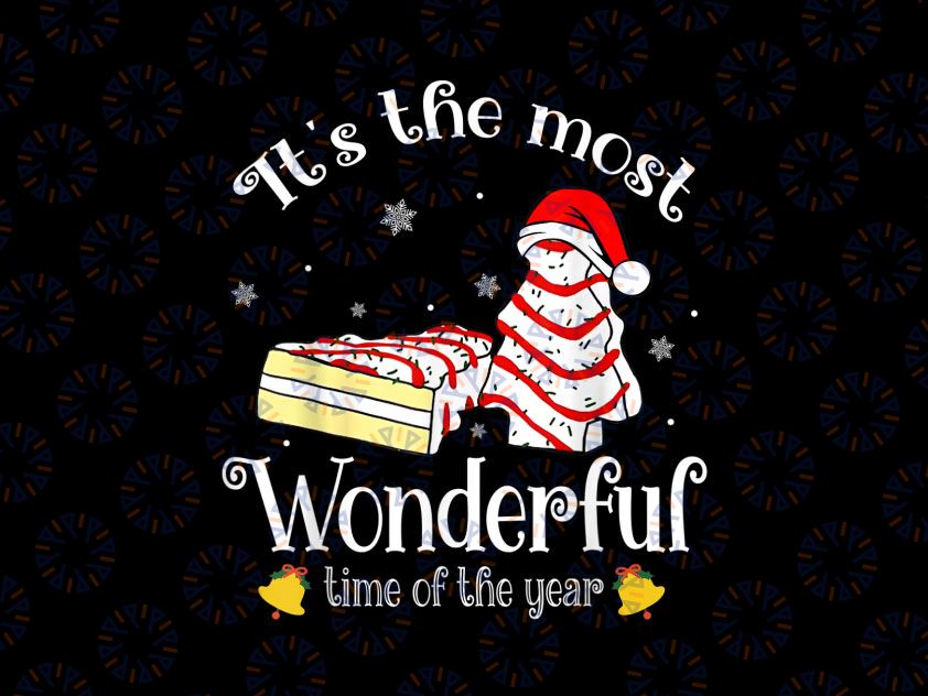 It's The Most Wonderful Time Of The Year Png, Debbie Christmas Tree Png, Christmas cake Sublimation, Christmas Png, Winter Holiday Png