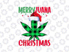 Merryjuana Weed Leaf Funny Christmas Pajama PNG, Merryjuana Christmas PNG, Buffalo Plaid Cannabis PNG, Marijuana Leaves Png Sublimation