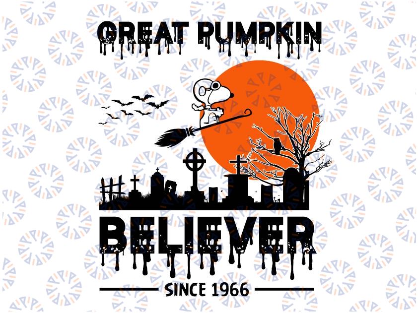 Great Pumpkin Believer, Peanuts Sno-o-py Pumpkin Patch, Sublimation, Digital Download, Svg Png File