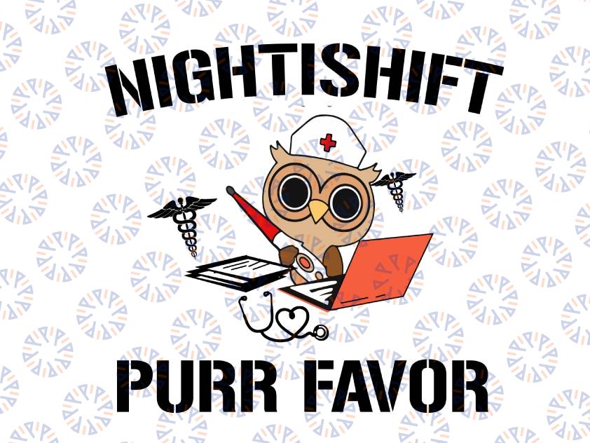 Nightshift purr favor svg, dxf,eps,png, Digital Download halloween svg, Halloween Svg, Halloween, Svg File for Cricut & Silhouette, Png  Digital Download