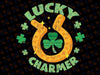 Vintage Lucky Charmer Shamrock St Patrick's Day Svg, Lucky Charmer Svg, Funny St. Patrick's Day Png, Digital Download