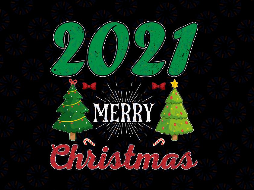 Merry Christmas Svg, Christmas 2021 Svg, Christmas Tree svg, Santa Hat Svg, Winter Svg, Reindeer Svg, Family Silhouette Png Eps Dxf Vinyl Decal Digital Cut File