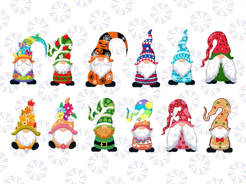 Christmas Gnomes Sublimation Bundle, Christmas PNG Print, Christmas Gnome Sublimate, Holiday, Merry Christmas