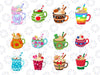 Year Of Mugs PNG, Christmas png, halloween mug, fall, 4th of july, Cute mugs clipart, kawaii clipart
