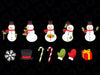 Snowman Png Bundle, Christmas PNG, Christmas Digital Clipart, Vintage Snowman Clipart, Instant Download Graphics