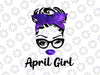April Girl Png, Wink Eye Woman Face Png, Wink Eyes Lady Birthday Png, Winked Eye png, Birthday Month png