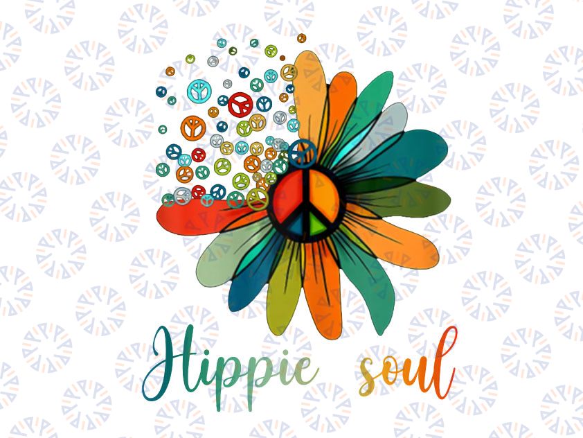 Daisy Peace Sign Hippie Soul Flower Lovers Gifts PNG File Download