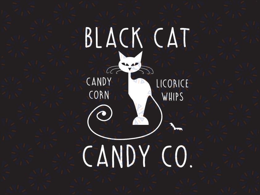 Black Cat Candy Co Svg, Halloween Sign Svg, Funny Halloween SVG, Sublimation Design Download, Kids Halloween Svg File, Trick or Treat Design
