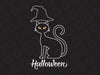 Halloween Cat SVG,  Funny Halloween Black Cat SVG, Dxf Eps Png Digital Download