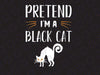 Pretend I'm a Black Cat svg, halloween cat svg, Funny Halloween Black Cat SVG, Dxf Eps Png Digital Download