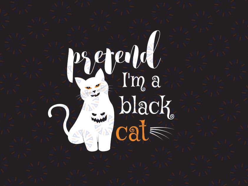 Meow I'm A Cat Halloween, Halloween costume, Meow Cat - Meow I'm A Cat svg, halloween cat svg, Funny Halloween Black Cat SVG, Dxf Eps Png Digital Download