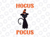 Hocus Pocus Black Cat svg, halloween cat svg, Funny Halloween Black Cat SVG, Dxf Eps Png Digital Download