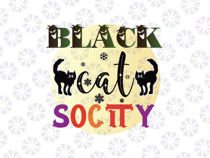 Halloween SVG Files, SVG Files for Cricut, Black Cat Society SVG
