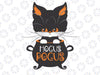 Hocus Pocus Halloween Black Cat SVG, Digital Download