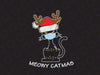 Christmas Cat Svg, Cat with Christmas Light and Santa Hat, Black Cat Merry Christmas, Meowy Christmas Svg, Png, Dxf, Cut Files, Clipart