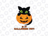 Halloween Cat Svg, Halloween Svg, Halloween Pumpkin Svg, Cute Cat Svg, Halloween Gift, Pumpkin and Black Cat Halloween Svg