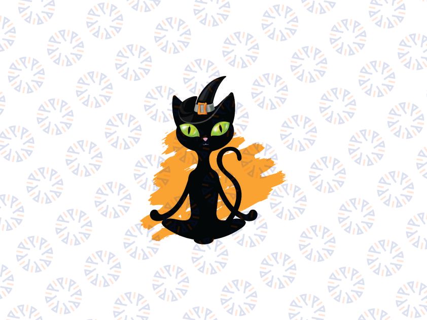 Halloween cat svg, Black cat png, Halloween vector clipart,Spooky halloween decor, Cricut svg file, Silhouette svg