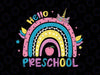Hello Preschool Rainbow Unicorn Svg, Back To School Svg, Girl Shirt Svg Design, Preschool Cut File, Silhouette, Cricut
