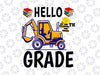 Hello 4th Grade Construction Svg, First Day Of School, Teacher Vector, Silhouette Png Dxf Cut Digital File