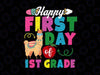 Happy First Day Of 1st Grade svg, First Grade svg, School svg, Back to School svg, 1st Grade svg, dxf, Print Cut File, Cricut, Silhouette