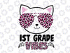 1st Grade Vibes Png, Back To School Cat Kitty Leopard Png, First day of School Png