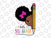 Hello 3rd Grade Svg, Afro Black Girls Kids Back to School Svg, Cute black African American kids Svg, clipart