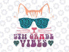 Back To School Png, 5th Grade Vibes Leopard Tie Dye Png, Cat Girl Eyes Png, Back To School Cat Kitty Leopard Png