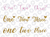 1st 2nd 3rd Birthday Pink & Gold PNG Sublimation, Birthday Number PNG, One Two Three Birthday, Baby Girl Birthday Png