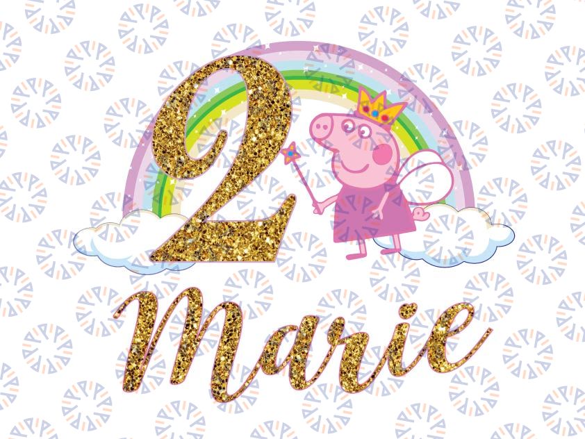 Personalized Name Birthday Girl Png, Peppa Pig png Birthday Girl, Custom File For Birthday, Pig png, Birthday Png, Instant download