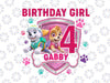 Personalized Name Birthday Girl Png, Dog Birthday Family Png, Girl Birthday Matching , Paw Patrol Custom Birthday, Special Event Dog Png