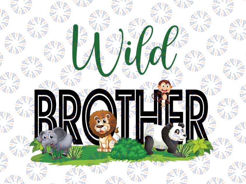 Personalized Wild Brother Birthday Boy Png, Family Safari Zoo Jungle Wild, Wild Family Personalized Png, Birthday Boy/Girl Png