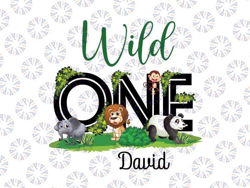Personalized Wild One Birthday Boy Png, Family Safari Zoo Jungle Wild, Wild Family Personalized Png, Birthday Boy/Girl Png