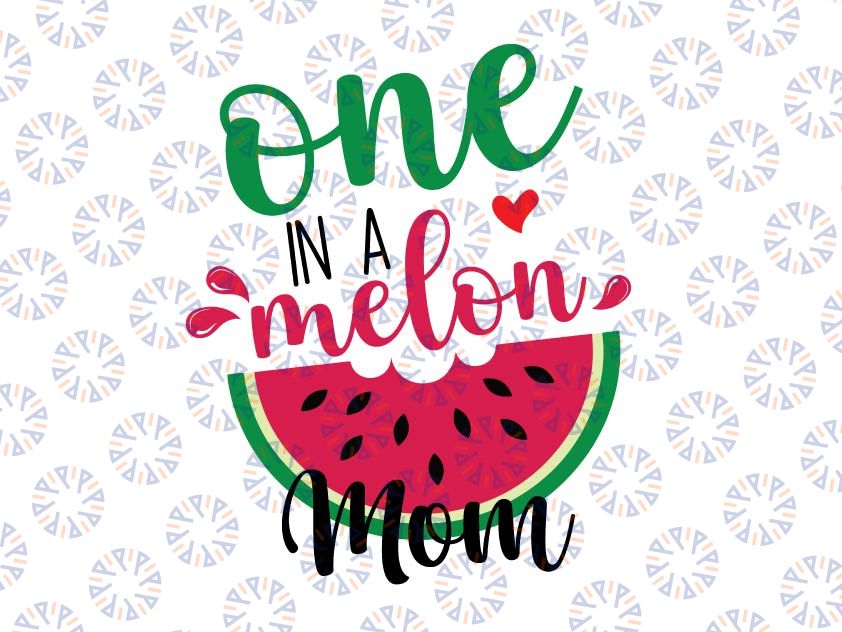 One In a Melon Mom SVG, One In a Melon Family Svg Bundle, Watermelon Birthday SVG, Watermelon Svg, Summer Cut Files, Vacation Svg