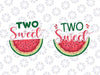 Two Sweet Svg, 2nd Birthday Cut File, Watermelon Birthday Svg, Two Year Old Saying, Watermelon Party Summer Svg, Silhouette or Cricut
