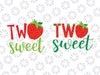 Strawberry Birthday Svg, Two Sweet Strawberry Svg, 2nd Second Birthday Svg, Strawberry Svg, Girls, Silhouette Cricut