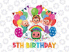 5th Cocomelon Birthday Boy Png, Cocomelon Age Png, Cocomelon Sublimation, Cocomelon Png