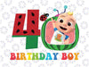 Cocomelon 4th Birthday Boy Png, Cocomelon PNG, Baby Kids Png, Watermelon Birthday Number Png