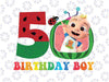 Cocomelon 5th Birthday Boy Png, Cocomelon PNG, Baby Kids Png, Watermelon Birthday Number Png