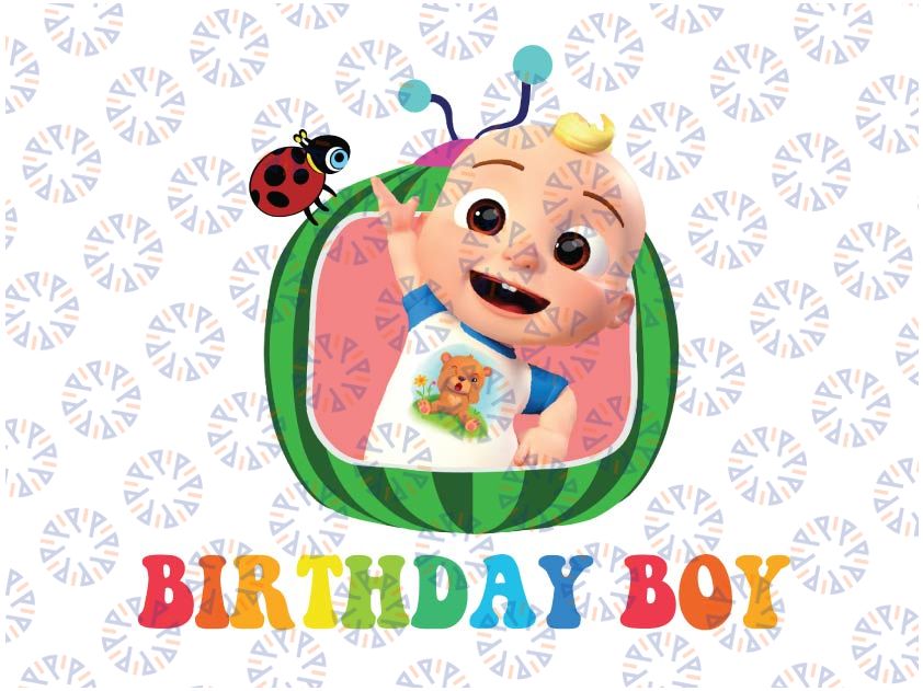 Cocomelon Birthday Boy Png, Cocomelon PNG, Baby Kids Png, Watermelon Birthday Number Png