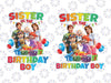 Cocomelon Sister Of The Birthday Boy Png, Cocomelon Family Png, Cocomelon Party Family matching Png, Family Cocomelon