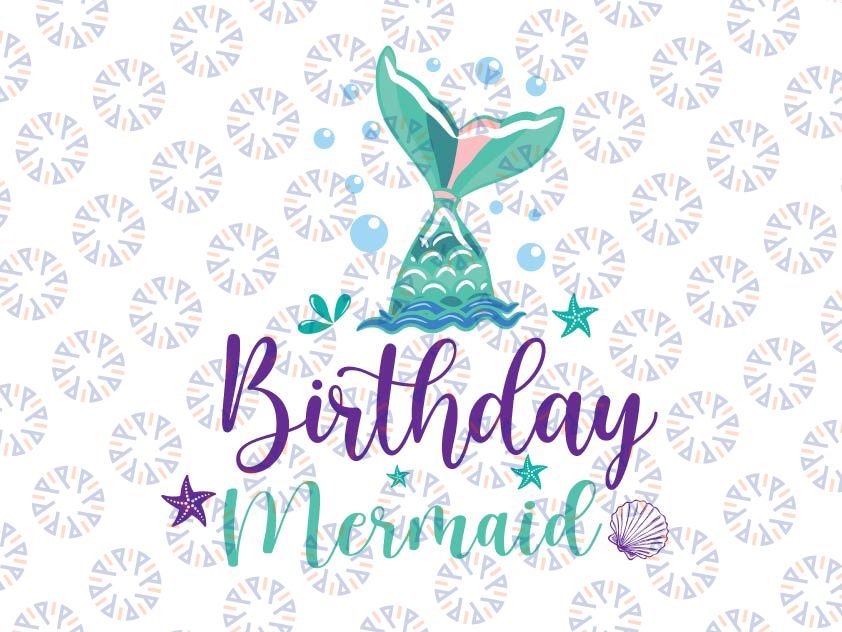 Mermaid Birthday Family SVG, Mermaid Birthday svg, Family Members svg, Mermaid Tail svg, Mermaid girl svg, Mermaid Party