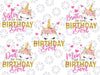 Unicorn Birthday Png, Unicorn Png, Family Bundle, Unicorn Face Flowers, Mommy Daddy of the Birthday girl Printable, Sublimation