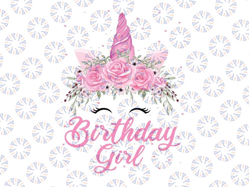 Unicorn Birthday Png, Unicorn birthday girls Png, Birthday Girl Png, Unicorn Birthday Png printable