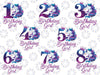 Unicorn Birthday Girl Png, Unicorn Birthday numbers Png, 1st 2nd 3rd 5th Birthday Unicorn Png, Birthday Sublimation, Birthday Girl Png