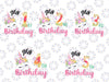 Unicorn Birthday Bundle Png, Unicorn birthday girl Png, Birthday Numbers With Unicorn Face Printable, 1st Birthday Sublimation