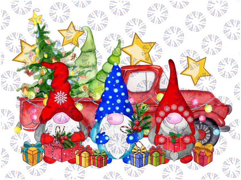 Christmas Gnomes Truck Sublimation Designs Downloads, Digital Download ,Sublimation Graphics,Merry Christmas,Gnome Truck Png