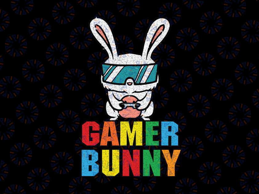 Gamer Bunny Svg, Cute Easter Video Game Svg, Gaming Boys Kids svg, Video Game Controller svg, Easter Bunny Hunting Egg svg, Digital Download