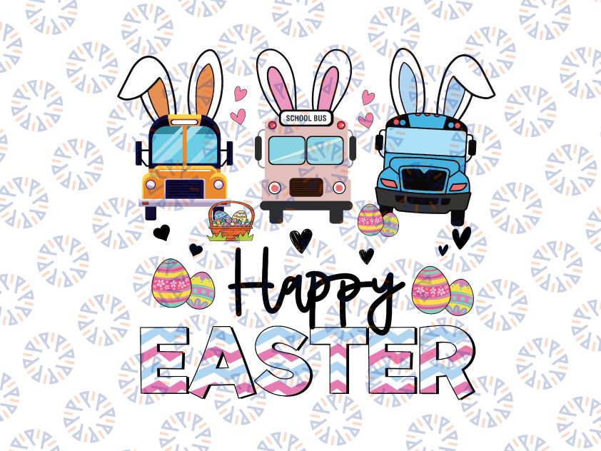 Happy Easter Day PNG, Funny School Bus Driver Life png, Happy Easter, Bus Driver Download, Easter Bus Driver