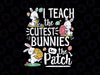 I Teach The Cutest Bunnies In The Patch Png, Easter Day Teacher Png, Cute Little Bunnies Png